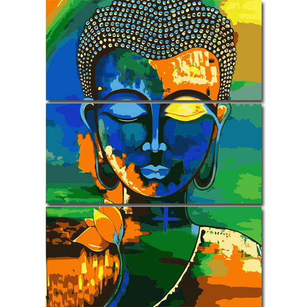 Schlafender Buddha Malkunst - 3-teilig (Triptychon)