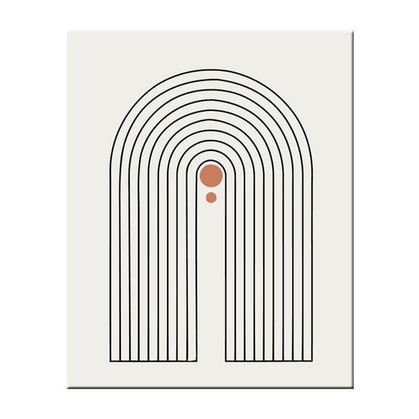 Malen nach Zahlen Kunst Minimalismus Freie Gestaltung Geometrie schwarze Streifen