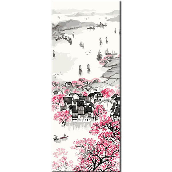 Malen nach Zahlen Asia Kunst See Landschaft