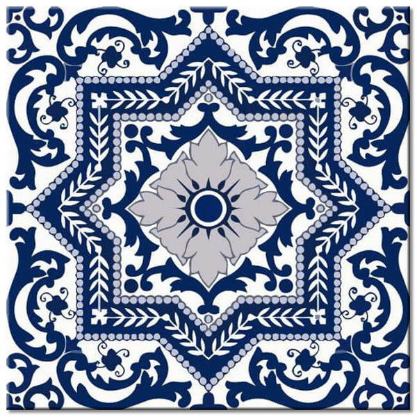 Malen nach Zahlen Quadratisches Mandala