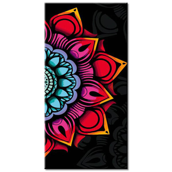 Malen nach Zahlen Rote Mandala Kunst