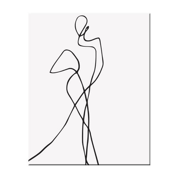 Malen nach Zahlen Kunst Minimalismus Zeichnung Figur III