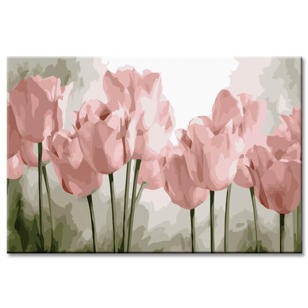 Malen nach Zahlen Rosa Tulpen