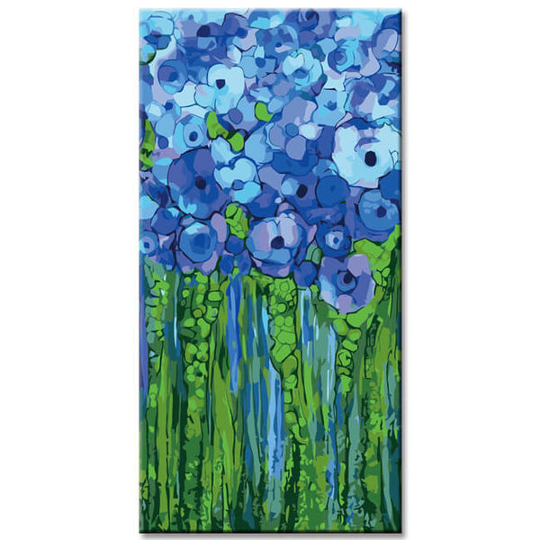 Malen nach Zahlen Wilder Blauer Klatschmohn Garten