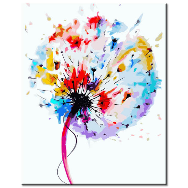 Malen nach Zahlen Löwenzahn in der Aquarellkunst