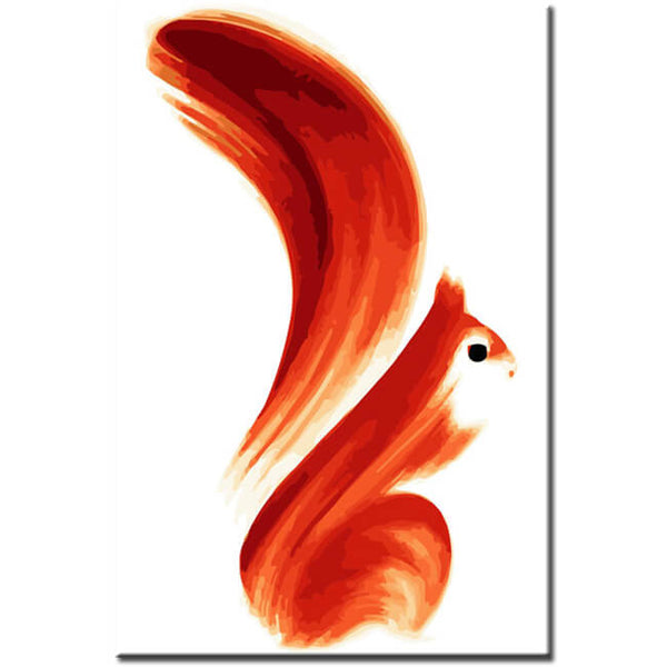 Malen nach Zahlen Kunst Tier Eichhörnchen