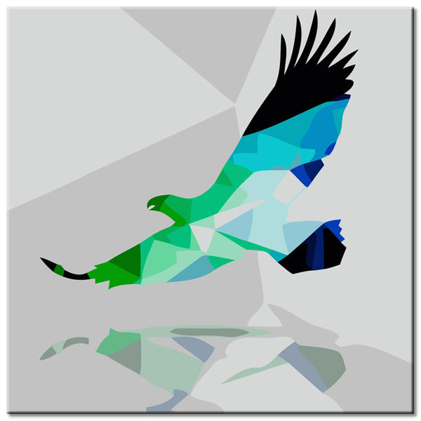 Malen nach Zahlen Polygon Adler Kunst