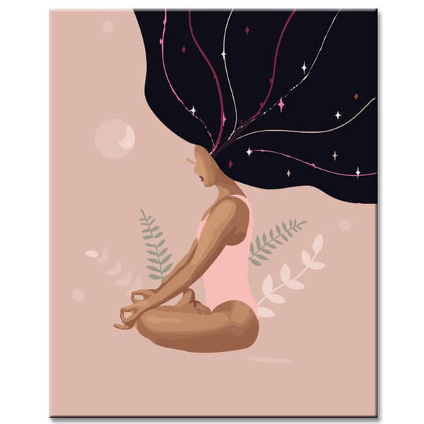 Malen nach Zahlen Kunst Sitzmeditation