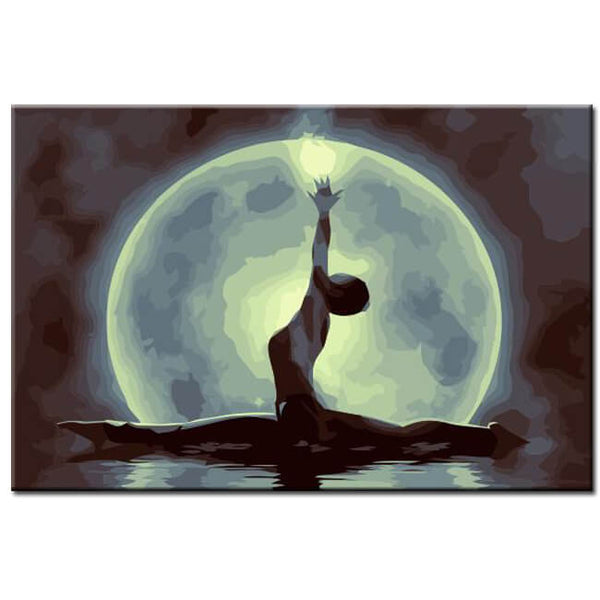 Malen nach Zahlen Yoga im Mondschein