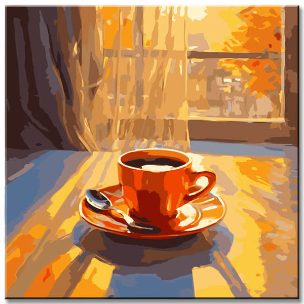 Stilleben Kaffeetasse Malen nach Zahlen 