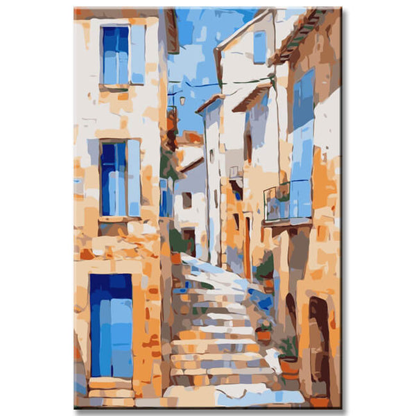 Altstadt Spanien Malen nach Zahlen