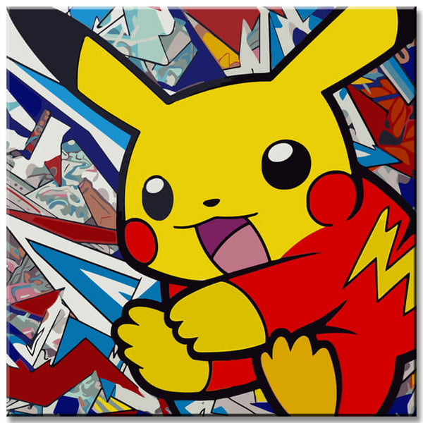 Pikachu Pokemon Kindermotiv Malen nach Zahlen 