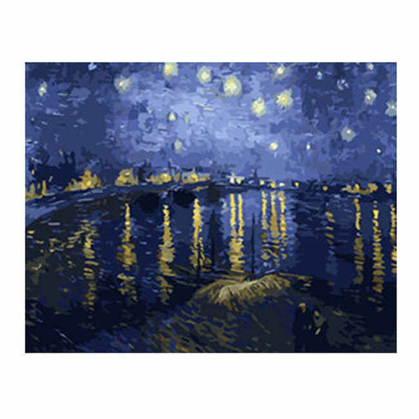 Malen nach Zahlen Van Gogh Sternennacht über der Rhone 