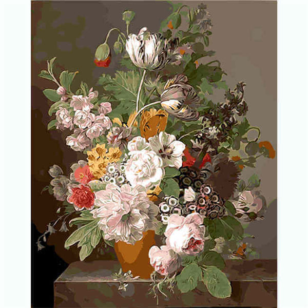 Malen nach zahlen blumenstrauss