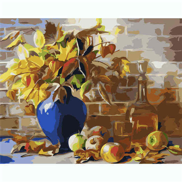 Malen nach zahlen stillleben herbst blumen