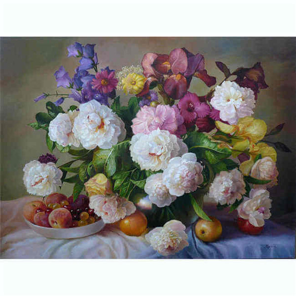 Malen nach zahlen blumen sommerstrauss