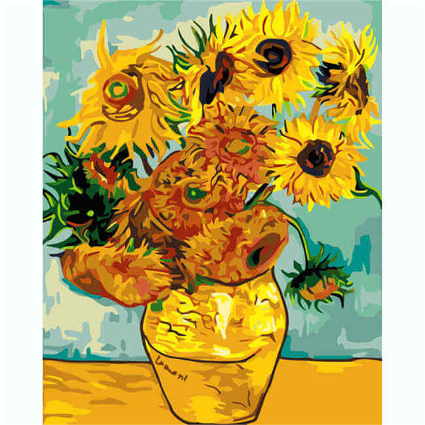 Malen nach zahlen meister van gogh sonnenblumen