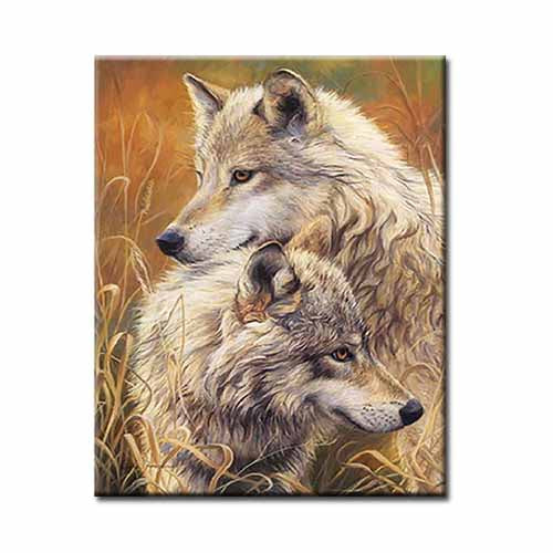 Malen nach zahlen wolfspaar