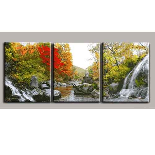 Malen nach zahlen triptychon wasserfalle dy 116
