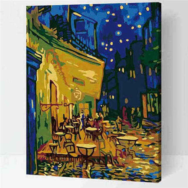 Malen nach zahlen cafeterrasse am abend van gogh