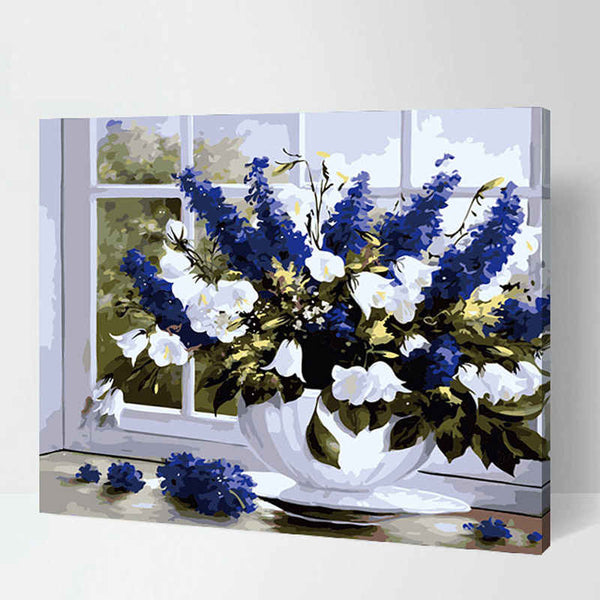 Malen nach Zahlen Hyazinthen und Glockenblumen