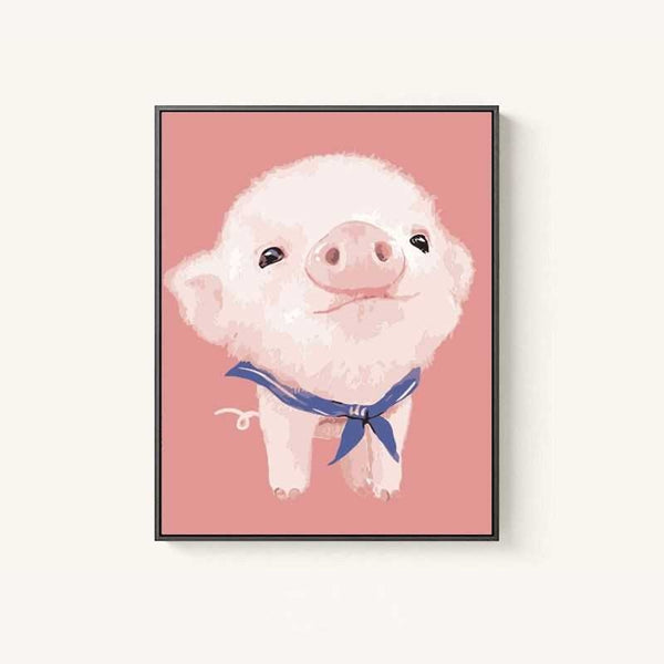 Malen nach Zahlen Bilder kleines Schweinchen
