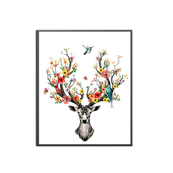 Malen nach zahlen hirsch blumengeweih