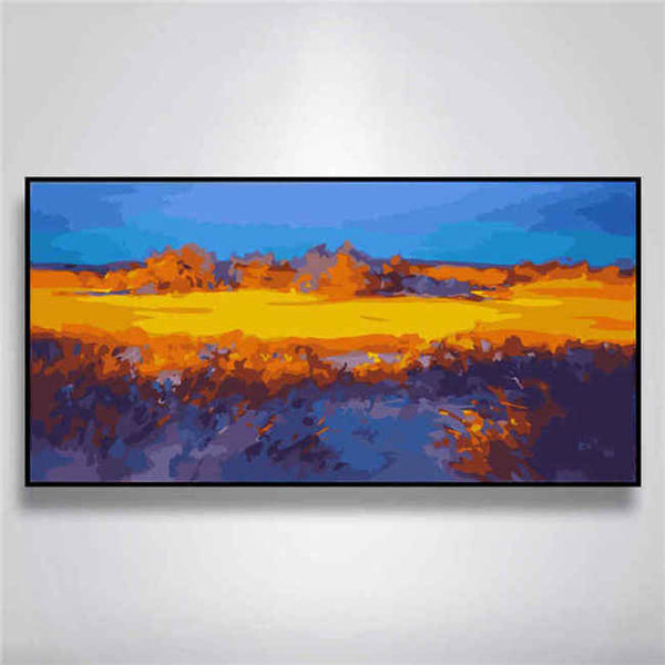 Malen nach Zahlen Landschaft orange