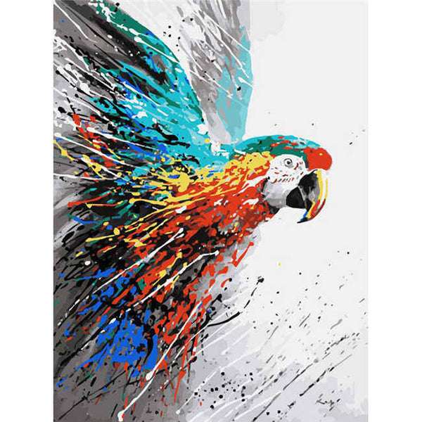 Malen nach Zahlen Papageiportrait Moderne Tierkunst Malerei